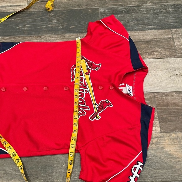 Majestic Authentic St. Louis Cardinals Albert Pujols #5 Red MLB Jersey Adult S - Picture 6 of 10
